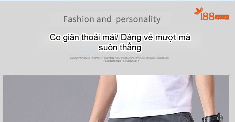 Quần Dài Cotton Nam Ống Suông Rộng Thoải Mái Màu Đen, Xám, Kem, Xanh Navy... chi tiết 3
