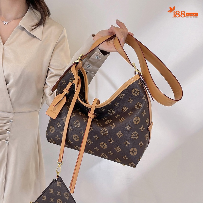 Túi Tote Nữ Đeo Vai, Túi Đeo Chéo Thiết Kế Sang Trọng, Cao Cấp Màu Nâu chi tiết 4