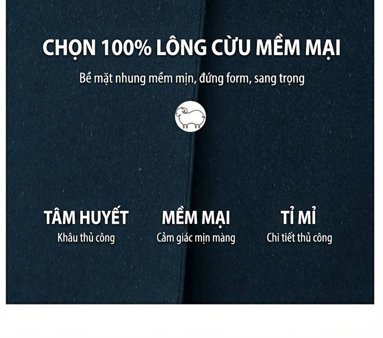 Áo Khoác Dạ Nữ Hai Mặt Dáng Dài Chiết Eo Cổ chữ Vest Phong Cách Hàn Quốc Màu Xanh, Đỏ, Nâu, Đen... chi tiết 4
