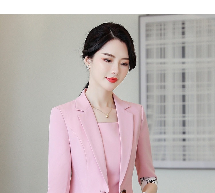Bộ Vest Công Sở Nữ Tay Lỡ Màu Hồng chi tiết 38