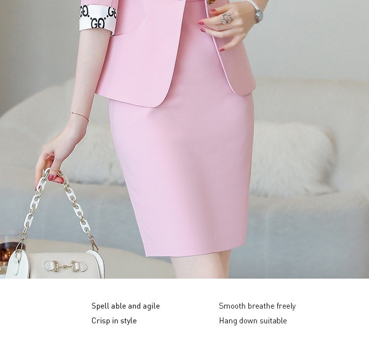 Bộ Vest Công Sở Nữ Tay Lỡ Màu Hồng chi tiết 39