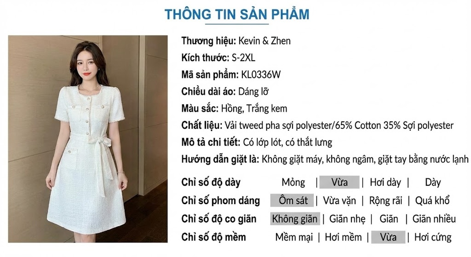 Váy liền thân Nữ Dáng Dài Tay Dài Cổ Tròn Chất Liệu Thô Hoa Nổi Phối Chân Váy Xếp Ly Màu Trắng, Hồng chi tiết 18