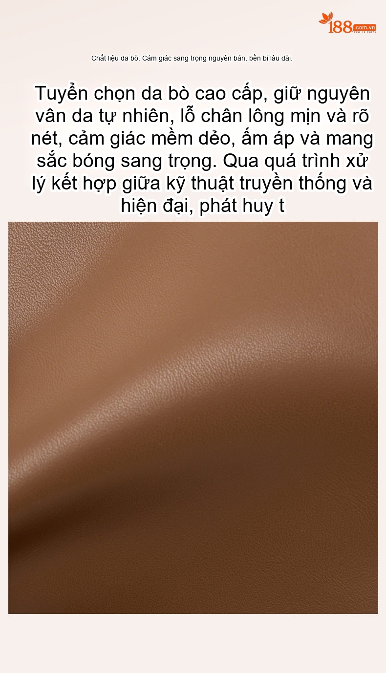 Túi Đeo Vai Nữ Da Mờ Dáng Yên Ngựa Cổ Điển Thiết Kế Tinh Tế Đeo Chéo Đa Năng Màu Nâu chi tiết 9