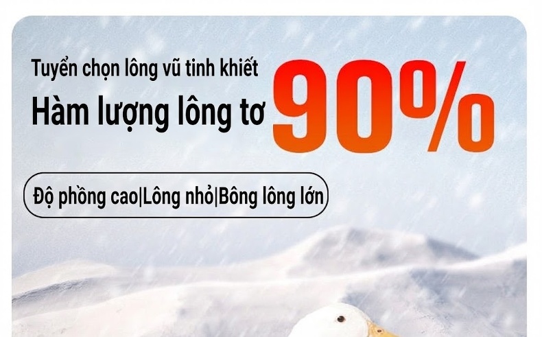 Áo Khoác Phao Nam Dáng Dài 90% Lông Vịt Trắng Tháo Rời Màu Đen, Xám chi tiết 9