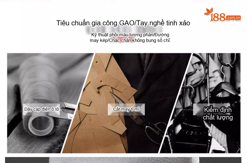 Quần Dài Cotton Nam Ống Đứng Co Giãn Thoải Mái Màu Đen, Xám, Nâu, Xanh Navy chi tiết 5