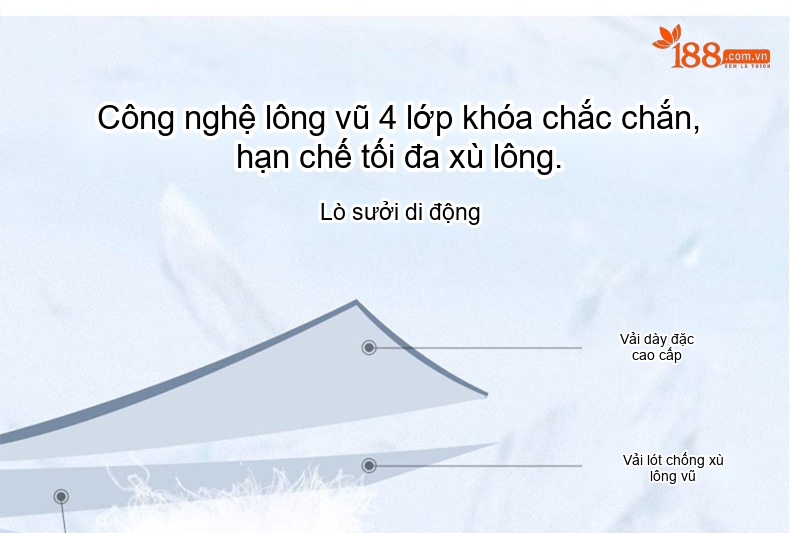 Áo phao lông vũ nam nữ có mũ trùm đầu giữ nhiệt chi tiết 6