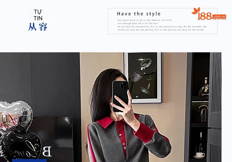 Bộ đồ thể thao nữ dáng rộng phong cách Hàn Quốc chi tiết 7