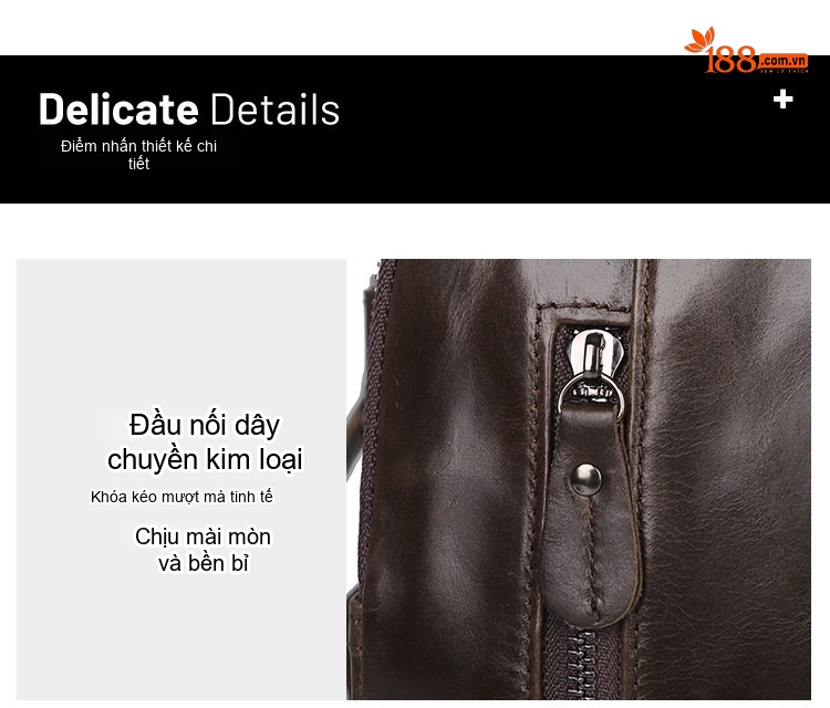Túi Đeo Vai Nam Da Thật Kiểu Dáng Retro, Túi Đựng Laptop, Túi Xách Tay, Túi Đeo Chéo, Balo Màu Nâu chi tiết 6