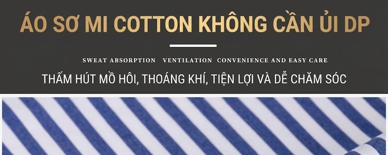Áo Sơ Mi Dài Tay Nam Cotton Sọc Kẻ Chống Nhăn Màu Đen, Xanh, Đỏ chi tiết 2