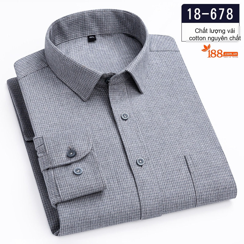Áo Sơ Mi Nam Tay Dài Cotton Mài Lông Màu Xám, Đỏ, Xanh Dương, Xanh Lá...