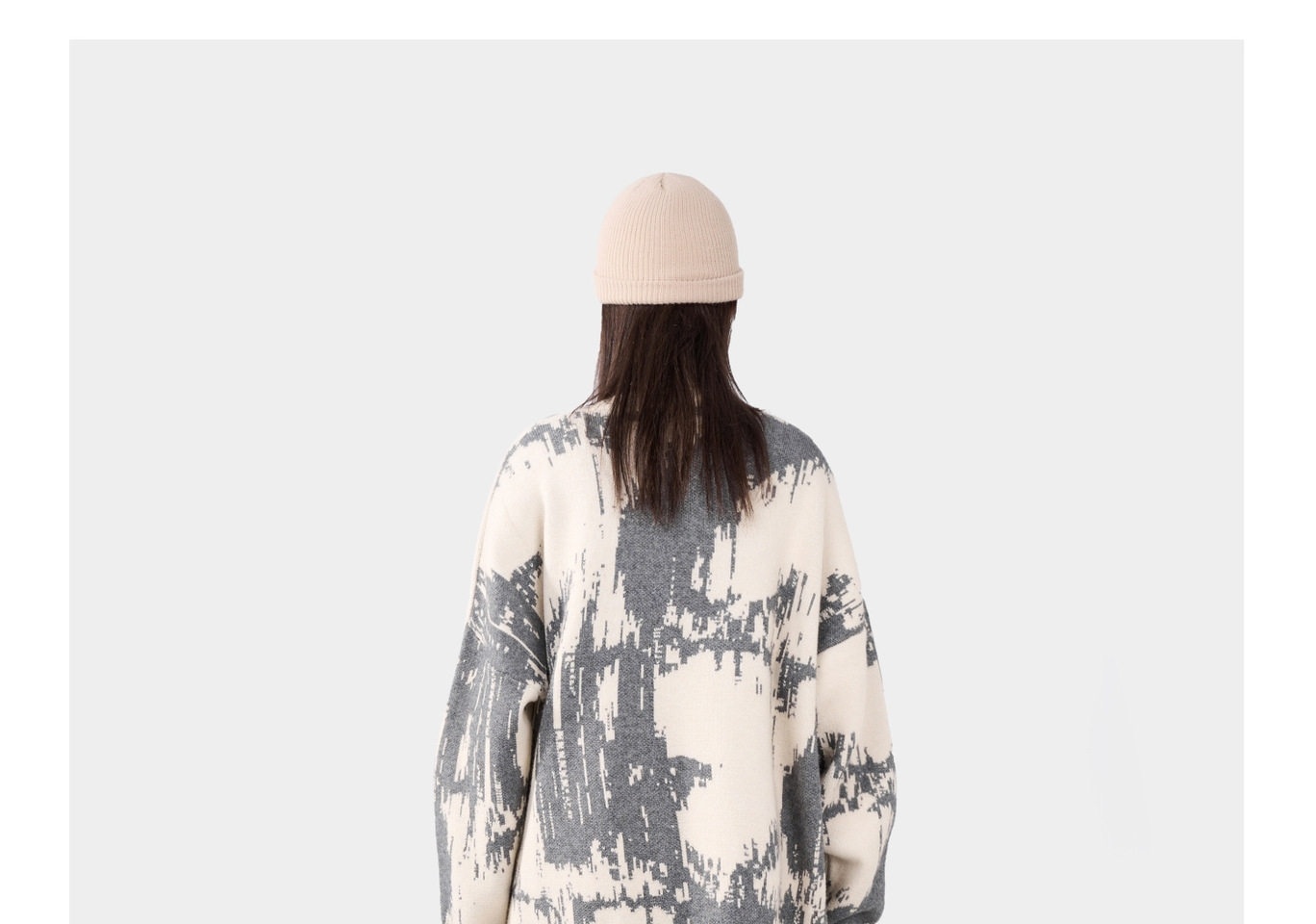 Áo Sweater Nam Nữ Dệt Kim Tay Dài Form Rộng Phong Cách Đường Phố Màu Đen, Kem chi tiết 28