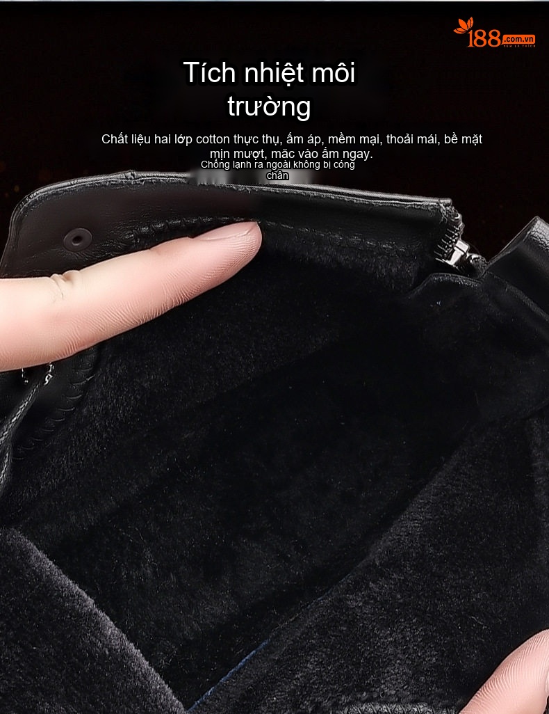 Boot Martin Nam Cao Cổ Da Bóng Chiều Cao Đế Khoảng 3cm Màu Đen, Nâu chi tiết 5