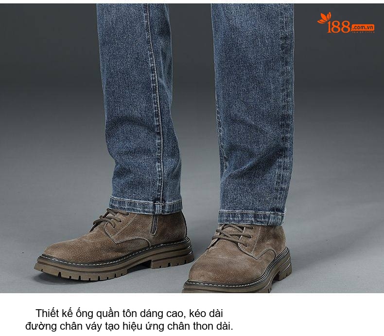 Quần Jean Nam Ống Đứng L莱赛尔 Ôm Vừa Vặn Kiểu Dáng Đơn Giản Màu Xanh, Xám chi tiết 24