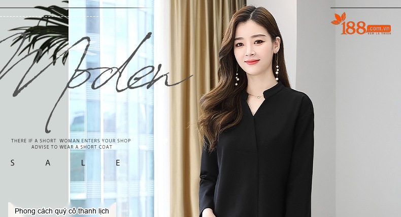 Bộ Đồ Nữ Thu Đông Áo Tay Lỡ Và Chân Váy dáng chữ A Thanh Lịch Màu Đen, Nâu, Xám chi tiết 1