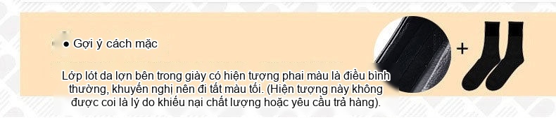Giày Lười/Giày Tây Nam Da Bò Chiều Cao Đế Khoảng 3cm Màu Đen chi tiết 22