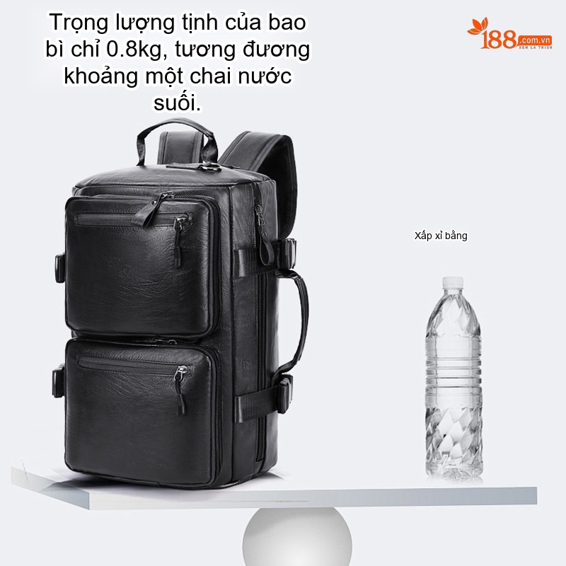 Balo Nam Da Bò Lớp Đầu MASIWEI Dung Tích Lớn Chống Sốc Đựng Laptop 16 inch Màu Nâu chi tiết 4
