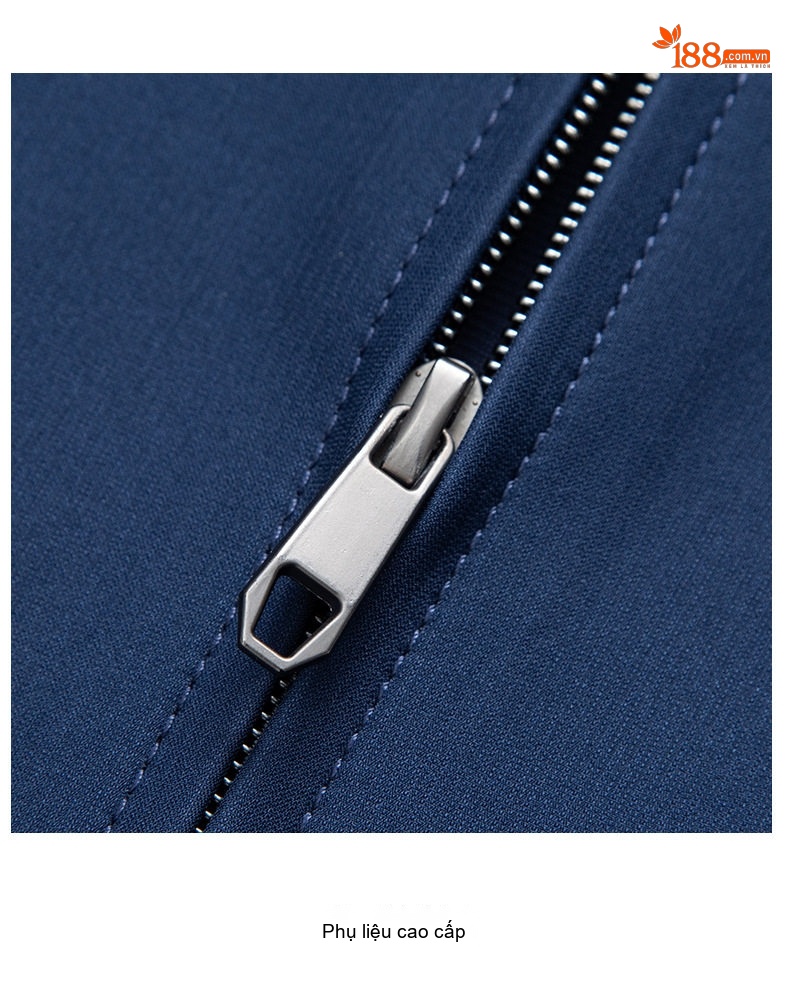 Áo Khoác Bomber Nam Cổ Trụ Công Sở Thu Đông Màu Đen, Xám, Xanh Navy, Be chi tiết 30