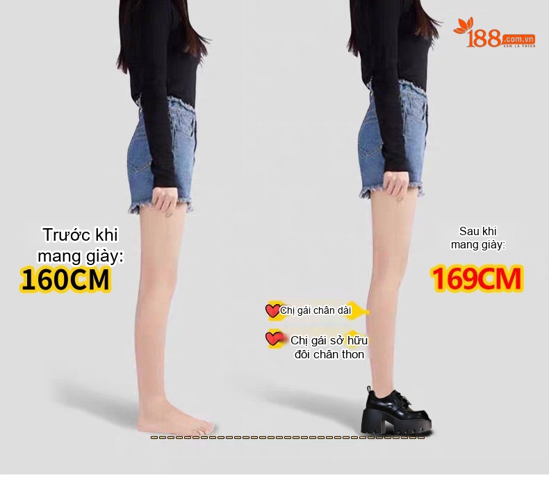 Giày Loafer Nữ Da Bóng Đế Cao Gót 8cm Màu Đen, Nâu chi tiết 5
