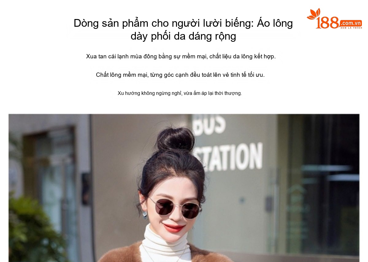 Áo Khoác Lông Nữ Dáng Rộng Giả Da Lộn Lót Lông Cừu Giữ Ấm Phong Cách Hàn Quốc Màu Trắng, Nâu chi tiết 3