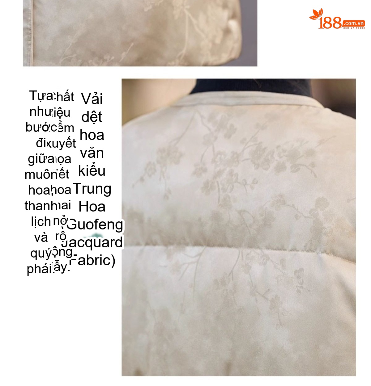 Áo Khoác Phao Nữ Dáng Dài Vừa Lót Lông Vịt Dày Dặn Phong Cách Retro Màu Be chi tiết 21