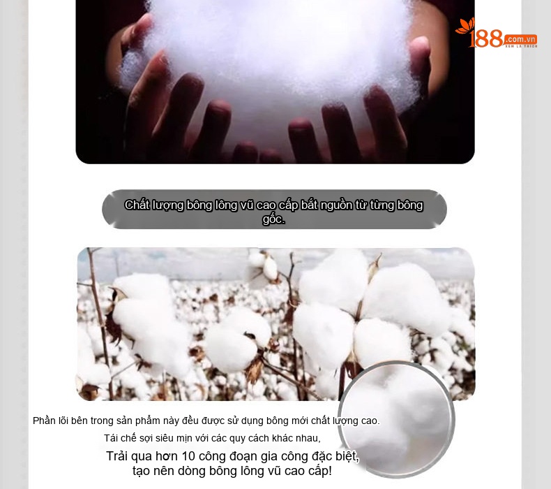 Áo Khoác Phao Nữ Trám Ô Nhỏ Dáng Ngắn Có Mũ Trùm Cotton Màu Be chi tiết 11