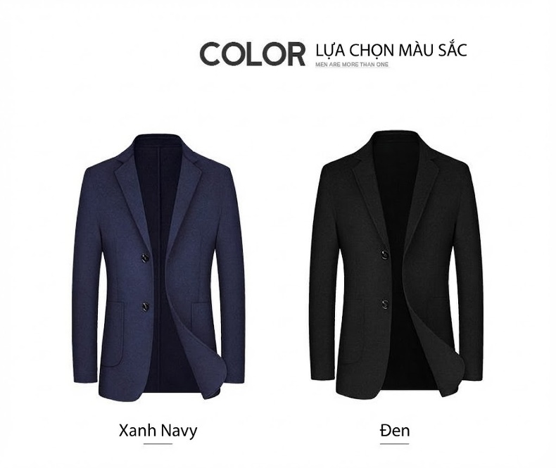 Áo Vest Nam Hai Lớp Toàn Bộ Lông Cừu Màu Đen, Xanh Navy, Xám, Nâu chi tiết 5