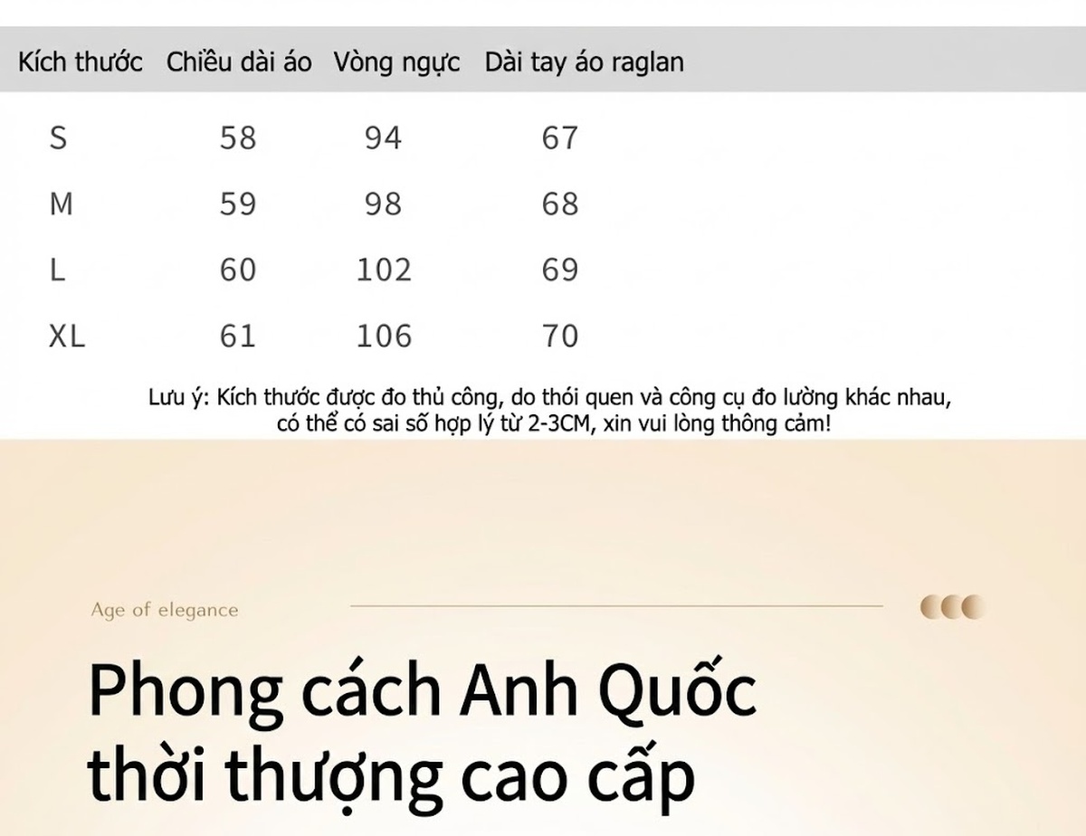 Áo Khoác Gió Nữ Dáng Ngắn Phong Cách Anh Quốc Thanh Lịch Màu Be chi tiết 9