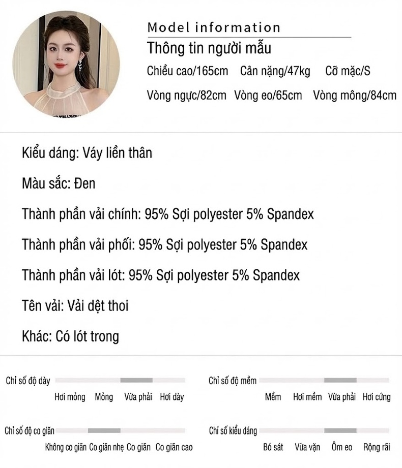 Váy Đầm Dự Tiệc Nữ Hở Vai Đính Đá Thắt Eo Phong Cách Pháp Màu Đen chi tiết 2