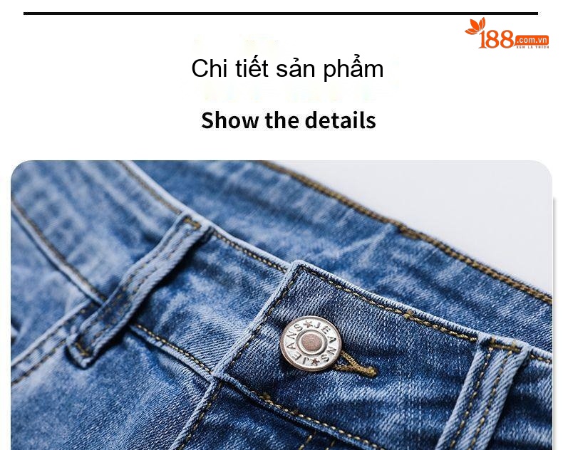 Quần Jeans Nam Ống Đứng Co Giãn Thoải Mái Phong Cách Casual Màu Xanh chi tiết 19