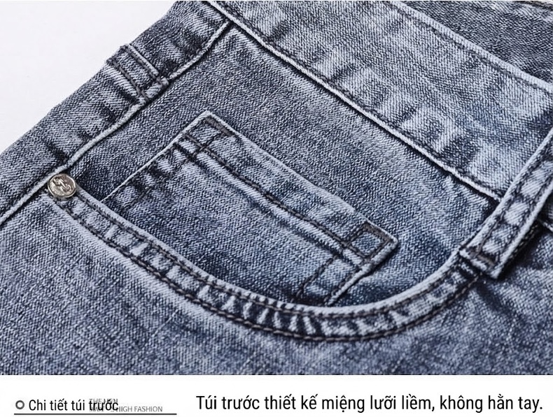 Quần Jean Nam Ống Đứng Dáng Rộng Co Giãn Nhẹ Phong Cách Casual Màu Xanh, Xám chi tiết 31