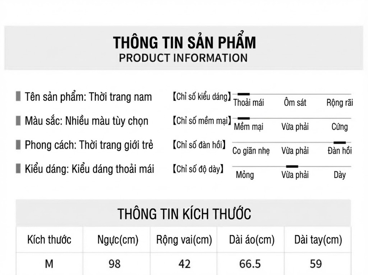 Áo Thun Dài Tay Nam Cổ Lọ Vải Cotton Thoáng Khí Giữ Ấm Mùa Thu Đông Màu Đen, Trắng, Nâu, Xám... chi tiết 26