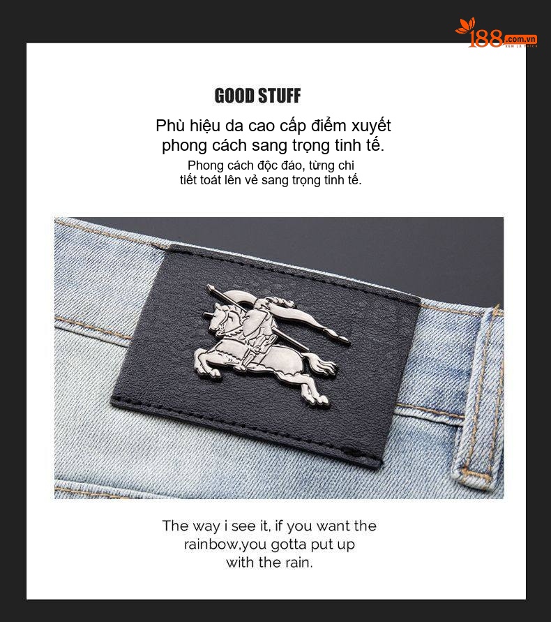 Quần Jean Dáng Suông Nam Cotton Cao Cấp Màu Đen, Xám... chi tiết 3