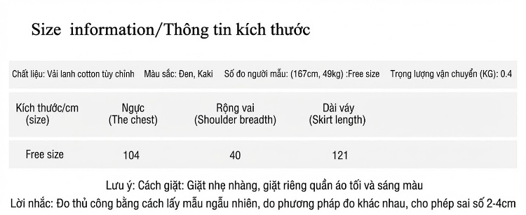 Váy Suông Nữ Cotton Lanh Dáng Dài Thiết Kế Giả Hai Lớp Không Tay Màu Be, Đen chi tiết 1