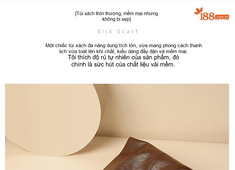 Túi Tote Nữ Da Bóng Đựng Vừa A4 Thời Trang Công Sở Hàng Ngày Sức Chứa Lớn Màu Nâu chi tiết 11