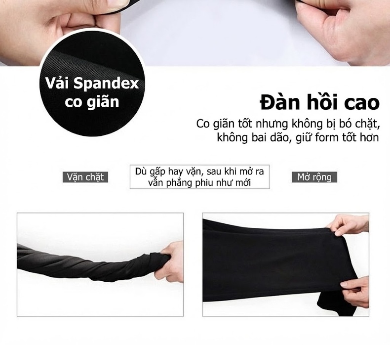 Quần Âu Nam Dáng Suông Lót Lông Dày Dặn Màu Đen chi tiết 8