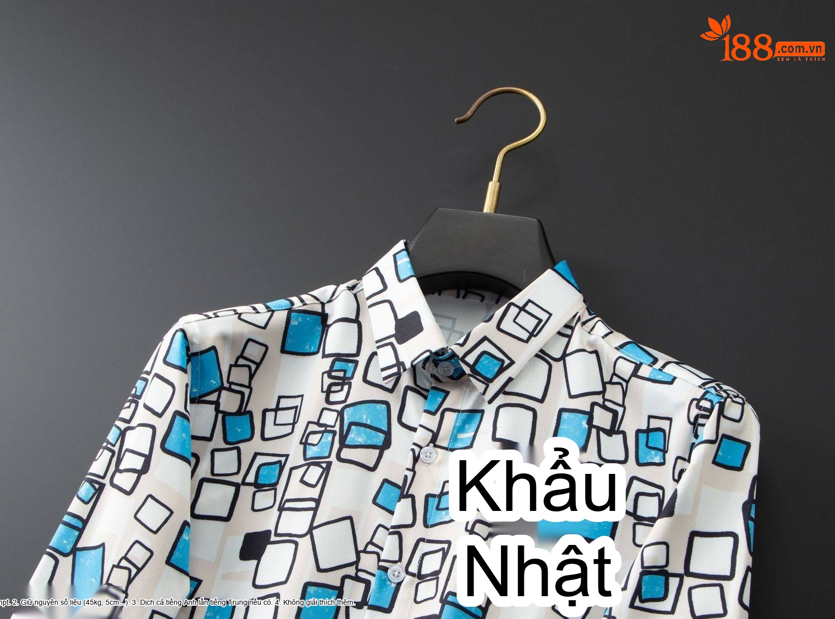 Áo Sơ Mi Nam Dài Tay In Họa Tiết Vuông Vắn Phong Cách Âu Mỹ Màu Trắng, Xanh, Đen chi tiết 5