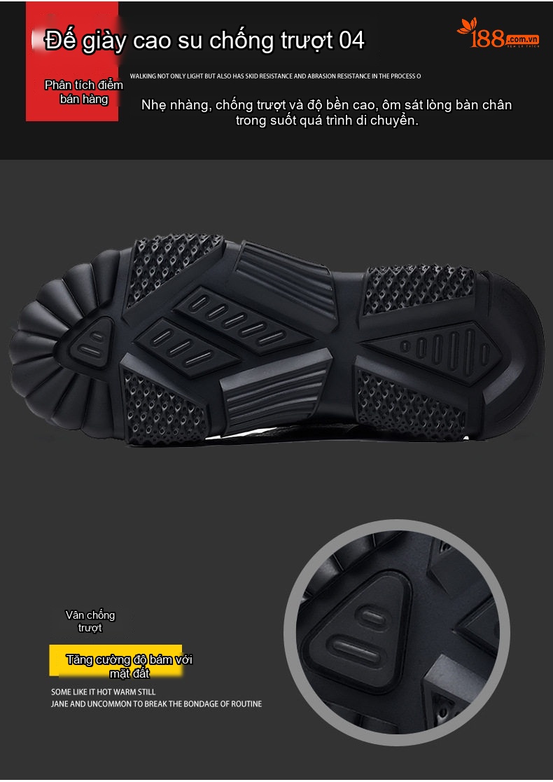 Giày Boot Nam Cao Cổ Da Mờ Lót Lông Ấm Áp Chiều Cao Đế Khoảng 3cm Màu Đen chi tiết 10