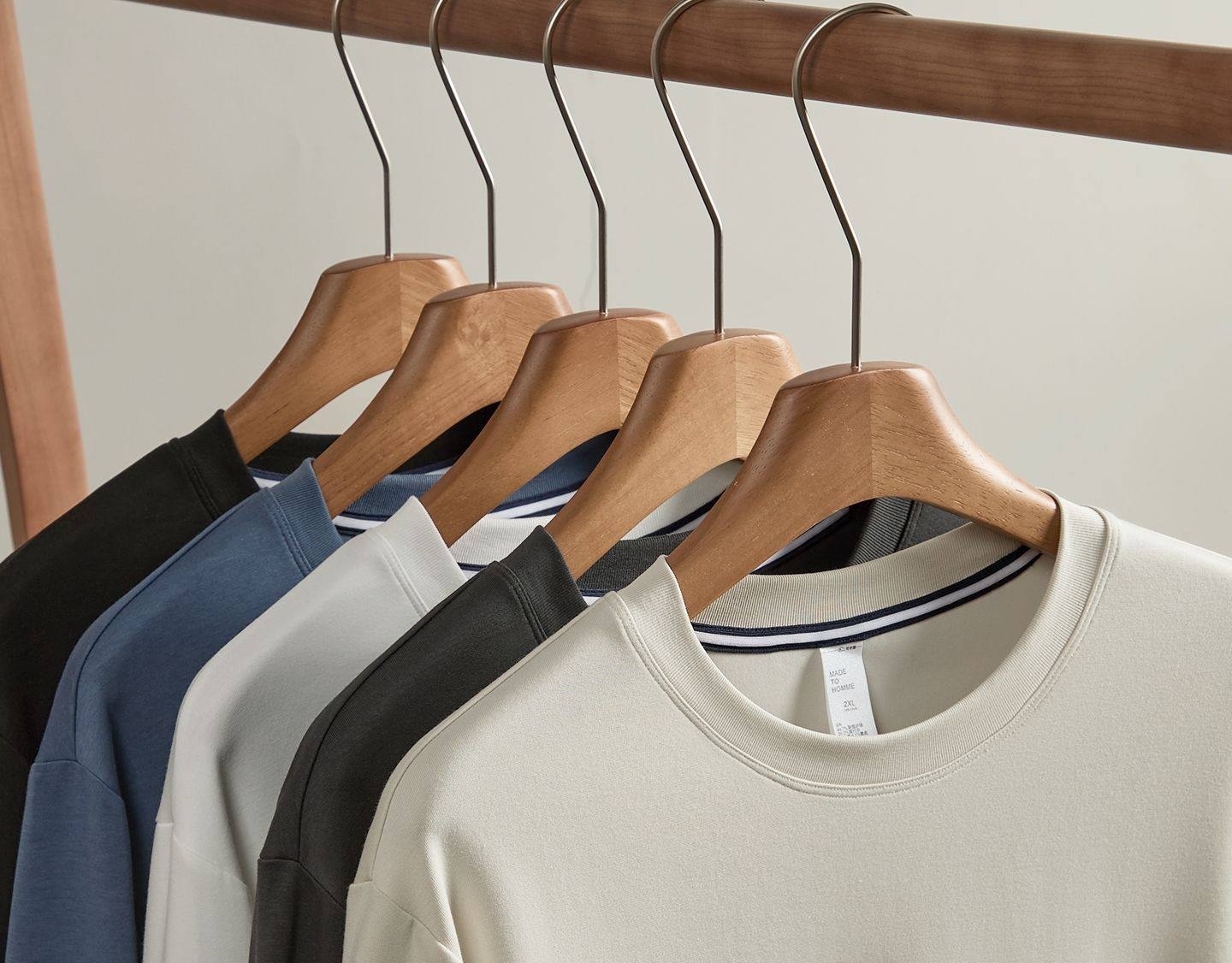 Áo Thun Dài Tay Nam Cotton Modal Mềm Mại Kháng Khuẩn Màu Trắng, Đen, Xám, Xanh...