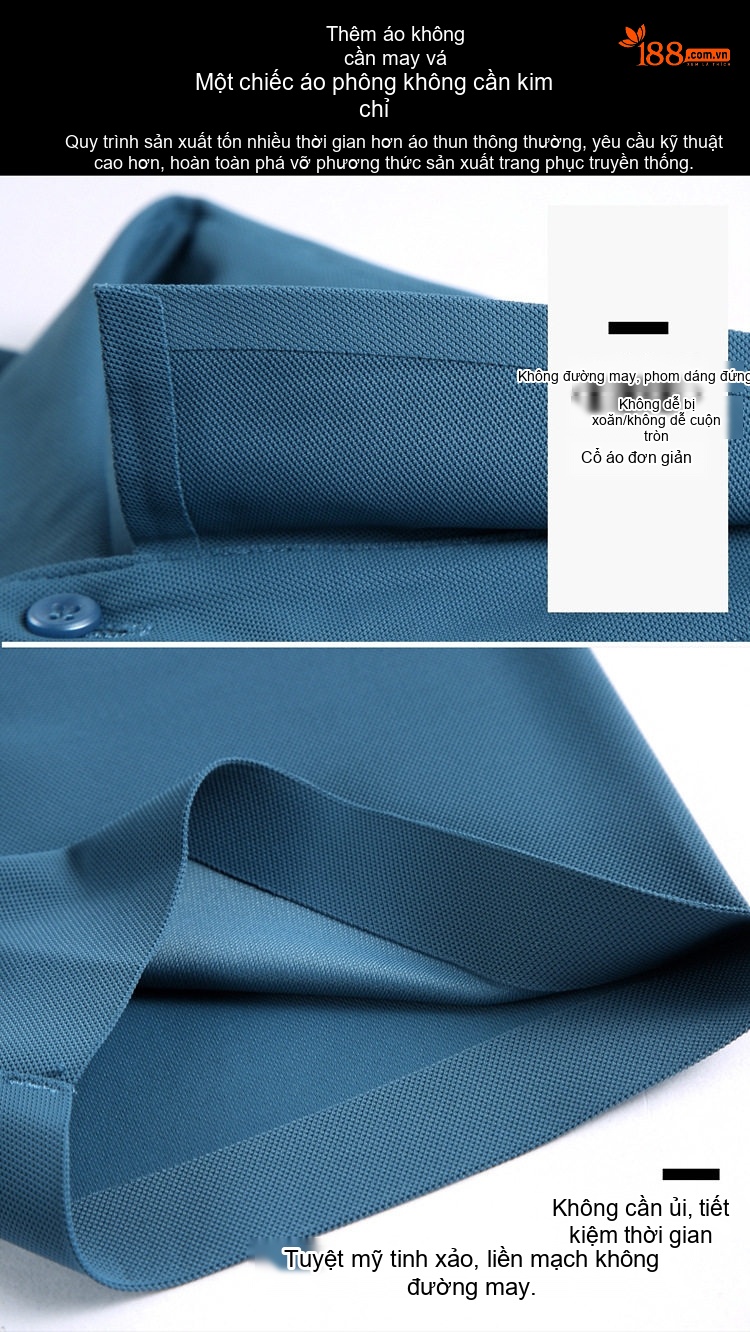 Áo Polo Nam Lụa Tằm Cao Cấp Form Rộng Chống Nhăn Màu Đỏ Cam, Trắng, Xanh Da Trời, Xanh... chi tiết 31
