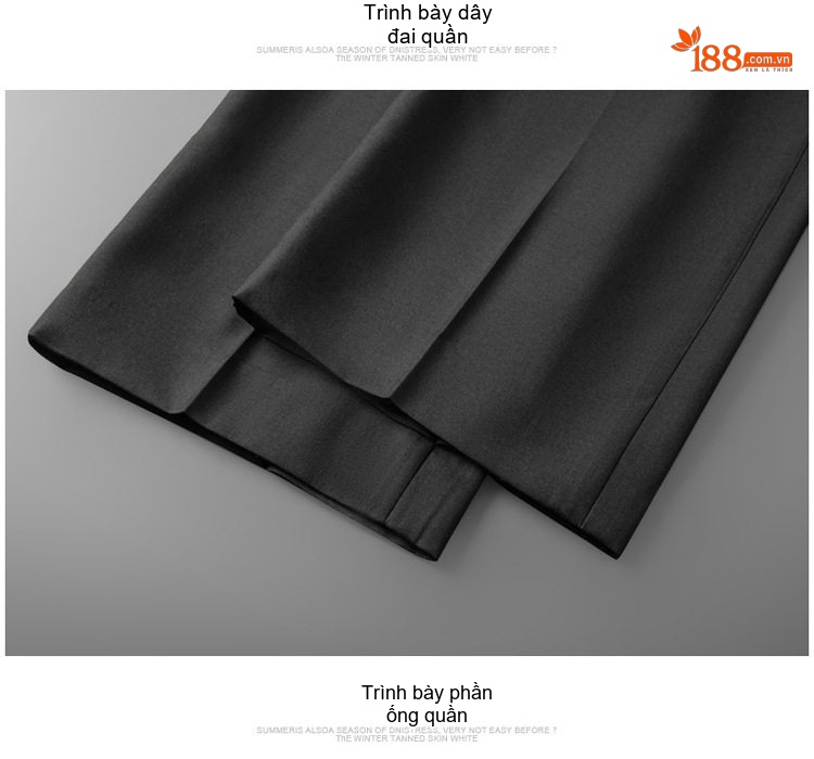 Quần Tây Nam Dáng Slimfit Vải Cotton Chống Nhăn Màu Đen, Xám chi tiết 34