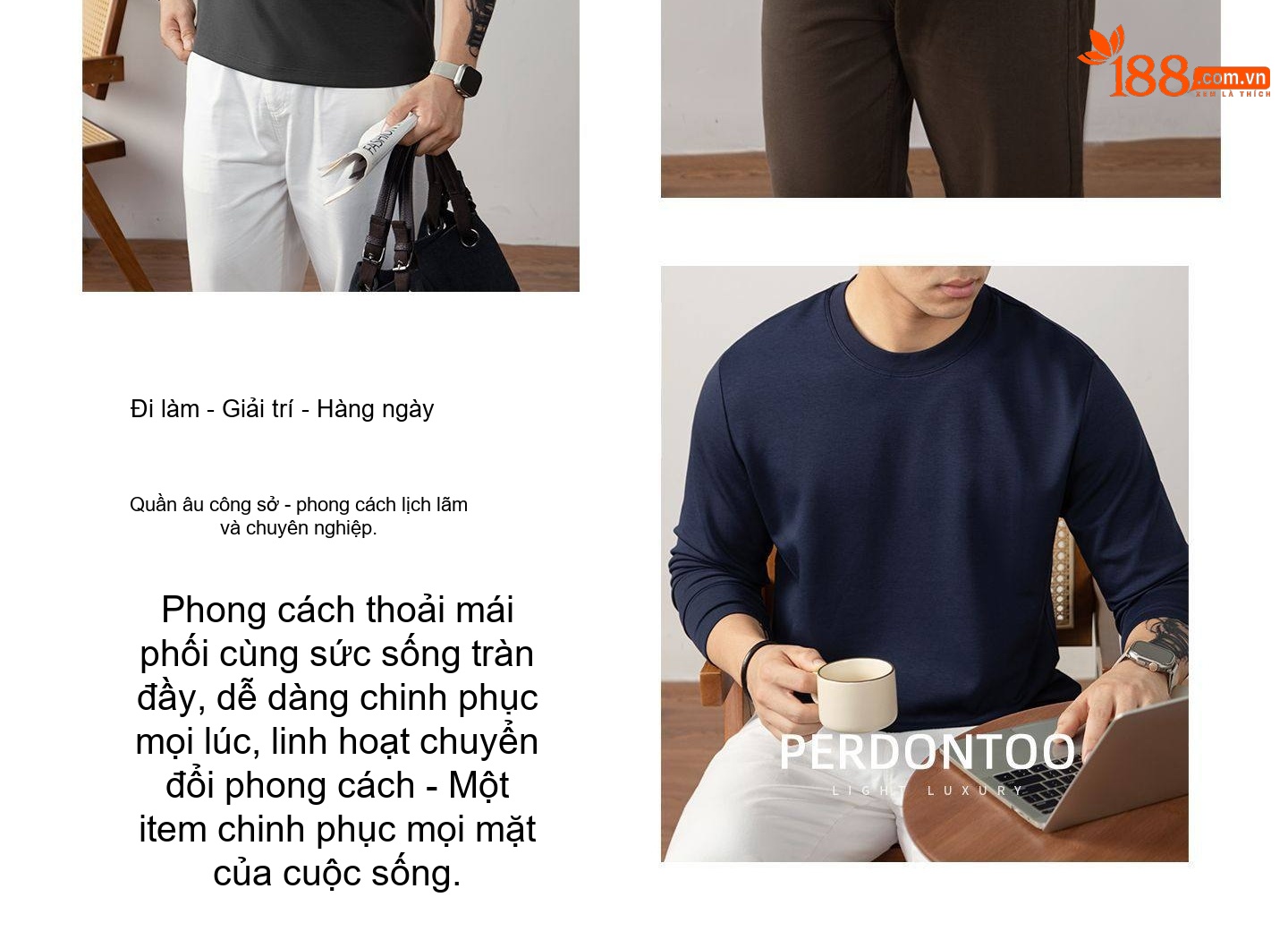 Áo Thun Dài Tay Nam Cotton Modal Mềm Mại Kháng Khuẩn Màu Trắng, Đen, Xám, Xanh...