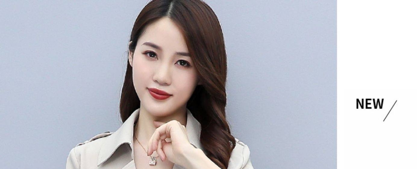 Áo Khoác Gió Nữ Dáng Ngắn Thiết Kế Thanh Lịch Màu Be chi tiết 19