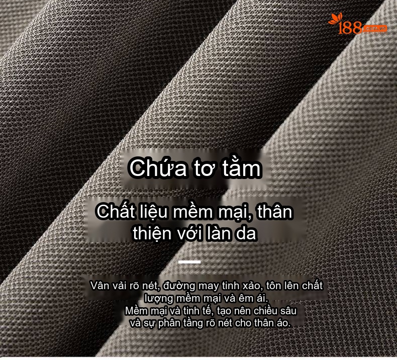Áo Polo Nam Dài Tay 【含桑蚕丝】Cotton Cổ Bẻ Màu Trắng, Đen, Xanh, Nâu... chi tiết 6