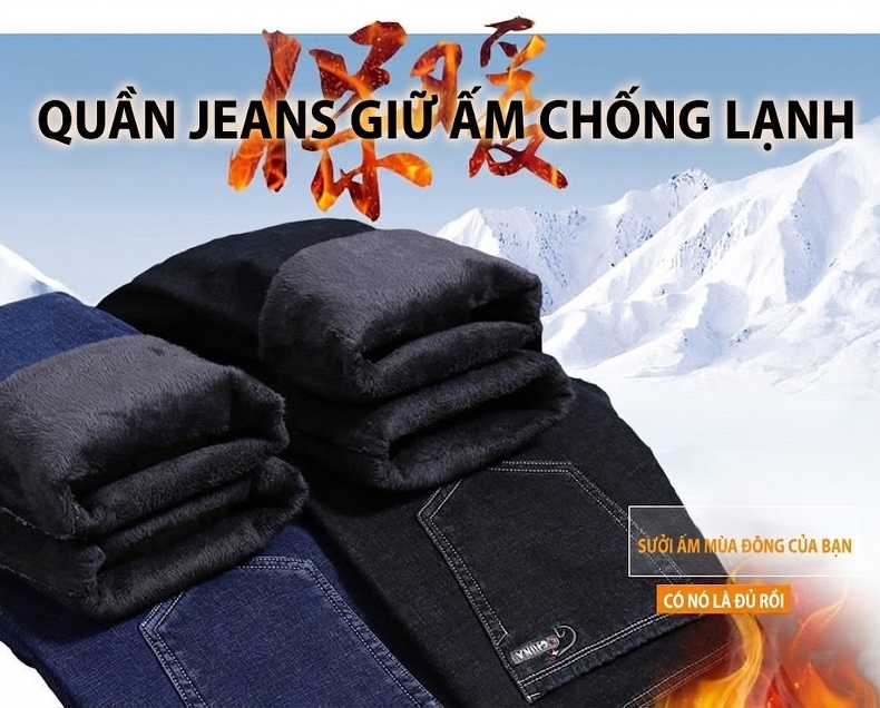 Quần Jean Nam Ống Đứng Co Giãn Lớn Dáng Rộng Thoải Mái Màu Xanh, Đen chi tiết 25