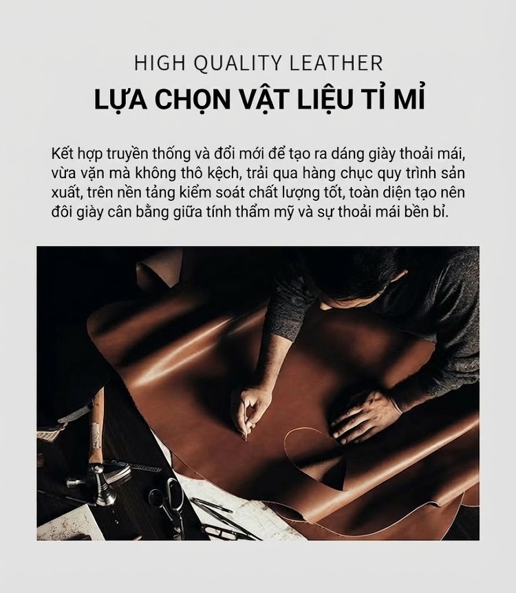 Giày Tây Buộc Dây Nam Da Bò Bóng Chiều Cao Đế Khoảng 3cm Màu Đen, Nâu, Xanh, Lục... chi tiết 2