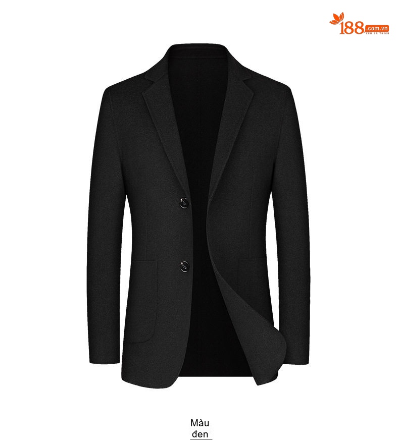 Áo Vest Nam Hai Lớp Toàn Bộ Lông Cừu Màu Đen, Xanh Navy, Xám, Nâu chi tiết 15