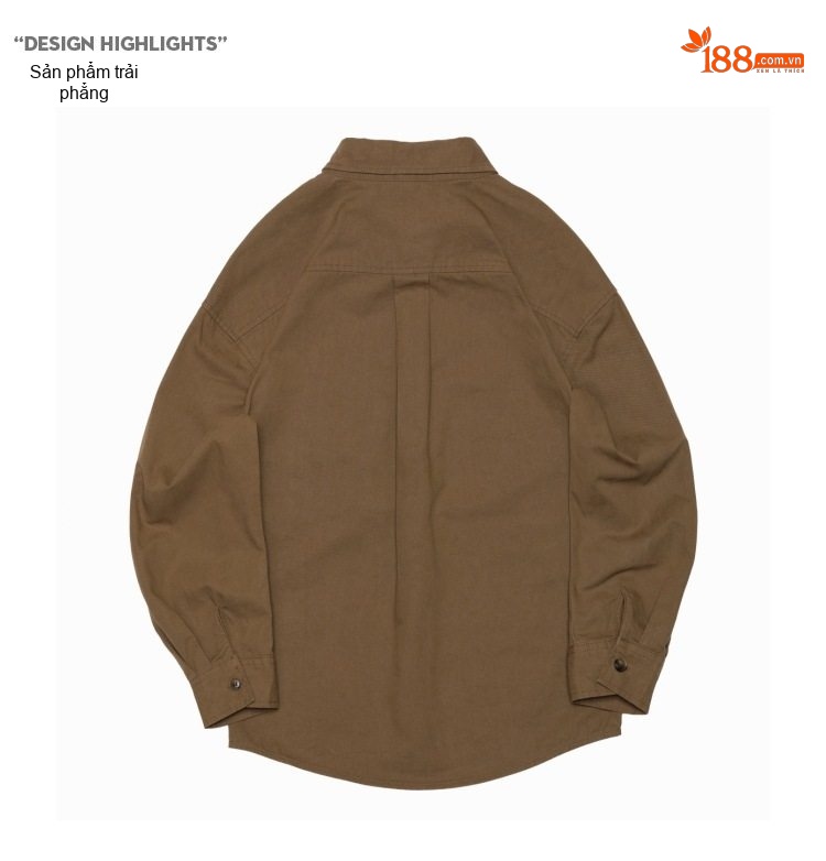 Áo Sơ Mi Nam Cotton Dáng Rộng Phong Cách Retro Màu Xanh Rêu, Nâu, Đen chi tiết 20