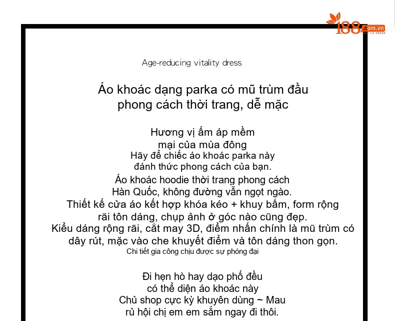 Áo Khoác Parka Nữ Lót Lông Dày Dặn Dáng Ngắn Giữ Ấm Màu Nâu, Đen chi tiết 3