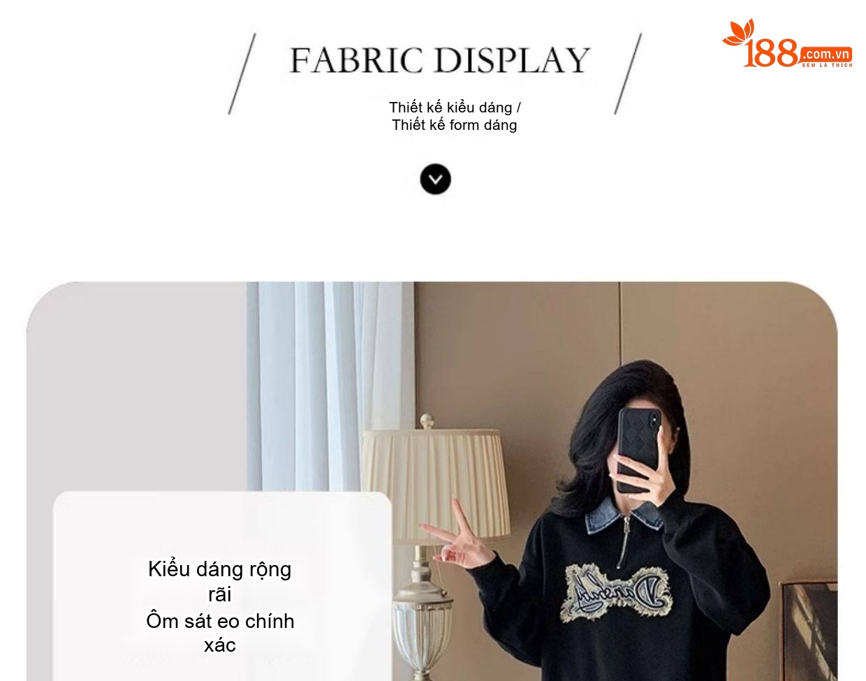 Bộ Đồ Nữ Áo Hoodie Tay Dài Quần Ống Rộng Phong Cách Casual Màu Đen chi tiết 9