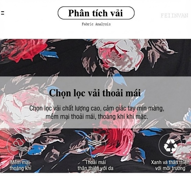 Váy liền thân Nữ Chữ V Cổ Dây Rút Lưới Mỏng Dáng Ôm In Hoa Phong Cách Pháp Cổ Điển Màu Cam, Hồng, Xanh, Đen... chi tiết 2